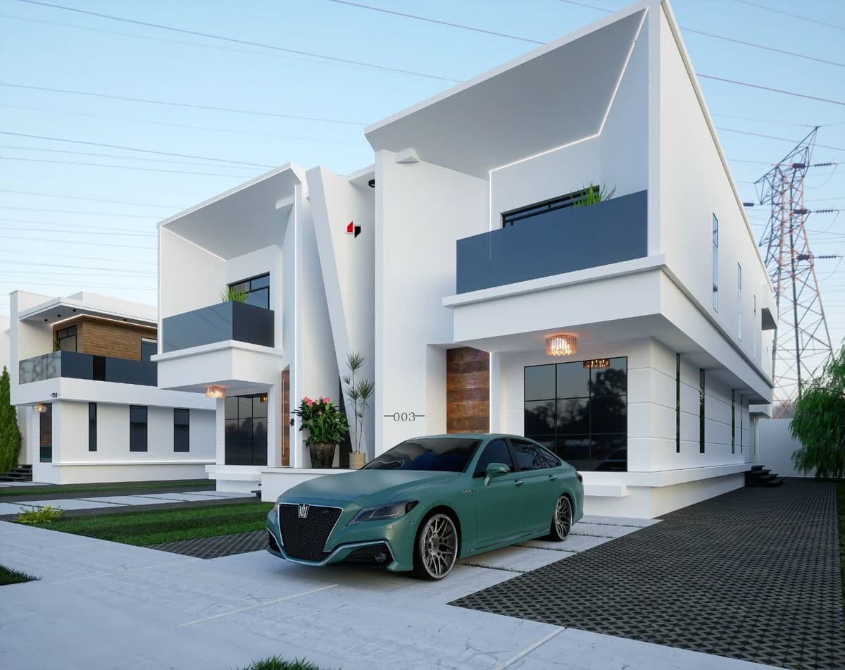 Modern residential real estate development